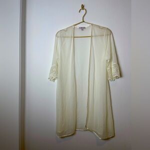 Fleur’t Kimono Robe sheer White S/ M bridal